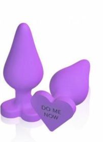 Naughty Candy Heart Purple Butt Plug