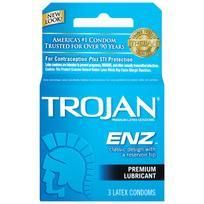 Trojan ENZ Lubricated Condoms, 3 Pack