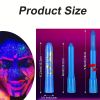 6 Pcs Glow In The Dark Face Body Paint, UV Black Light Glow Makeup Kit For Adult