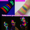 6 Pcs Glow In The Dark Face Body Paint, UV Black Light Glow Makeup Kit For Adult