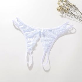 Women's Lace, Crotchless Panties (Option: White-M)